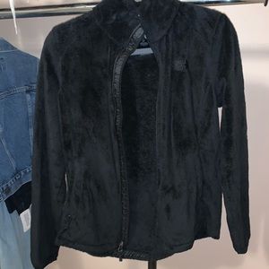 North Face fuzzy zip up jacket